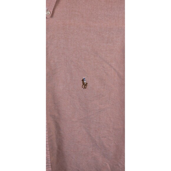 Vintage Ralph Lauren Mens Large Pink Blake Cotton Short Sleeve Button Up Shirt - Picture 3 of 6
